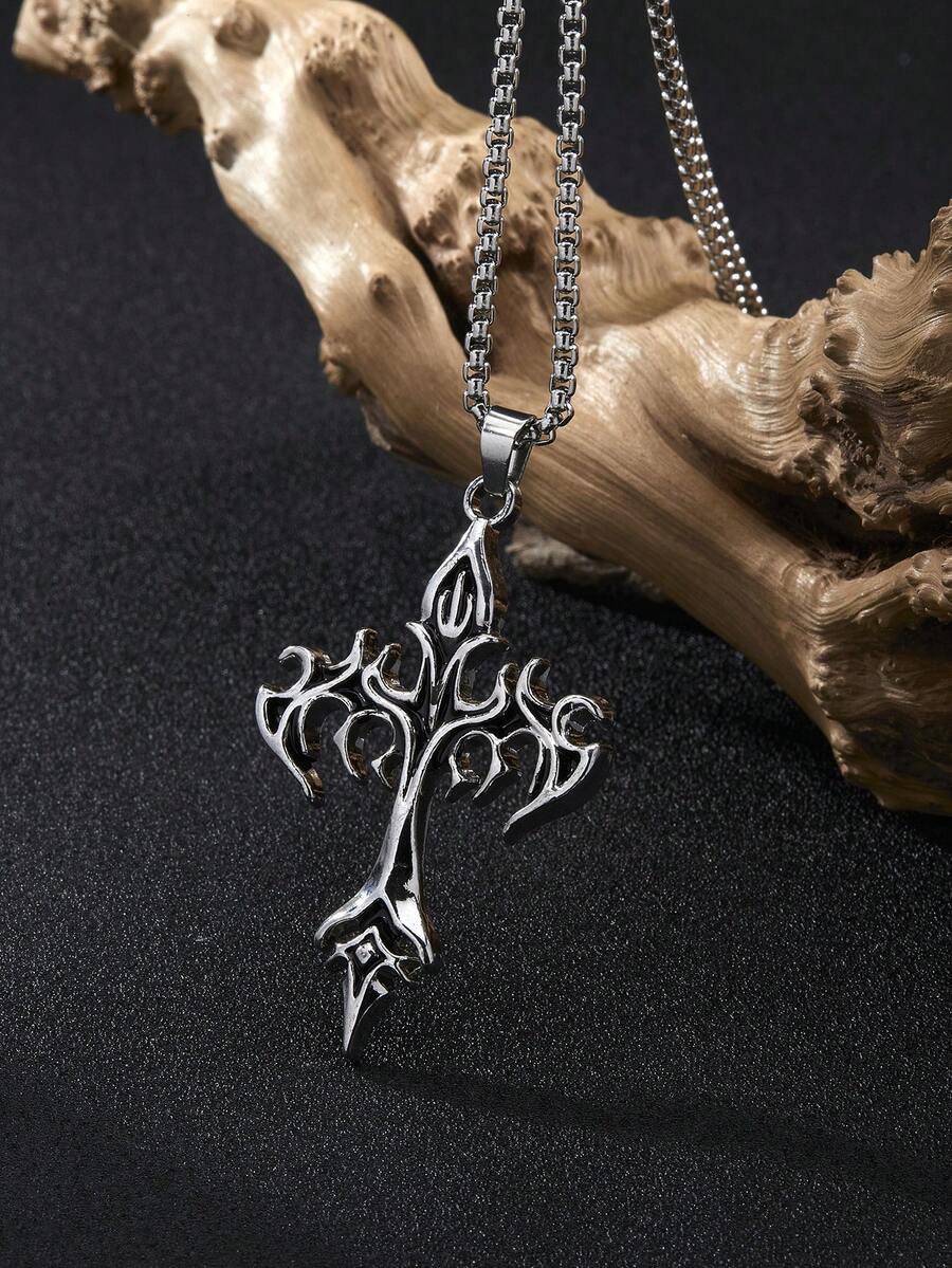 1pc Vintage Gothic Style Cross - Men Accessories To Wear 리뷰 및 가격