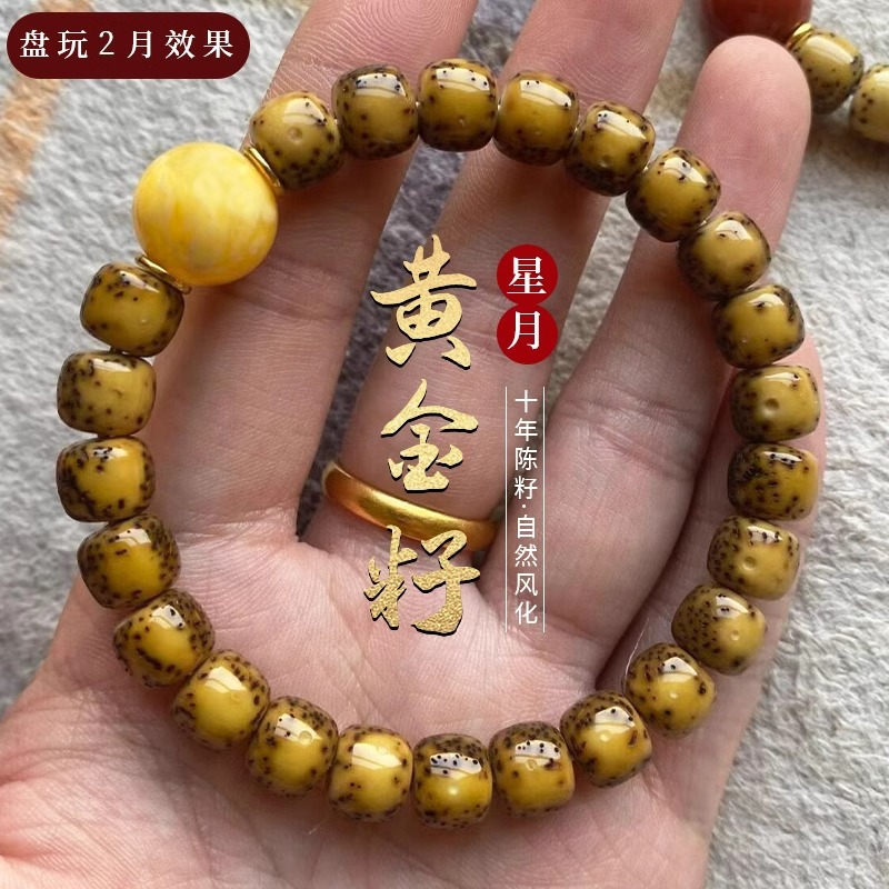 High Density Golden Seed Star  - Bead Bracelet Men 리뷰 및 가격