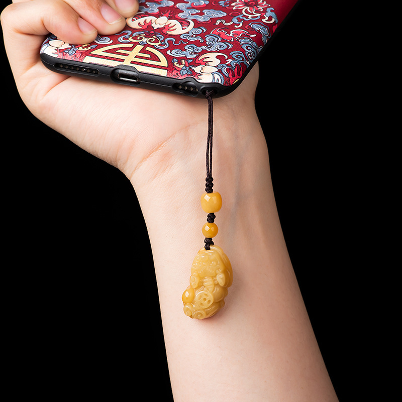 Classic Natural Jade Yellow Ke - Men Accessories Ethnic 리뷰 및 가격