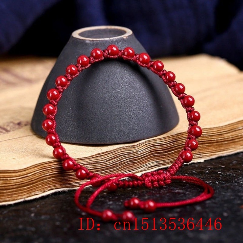 Customized Natural Red Cinnaba - Bead Bracelet Men 리뷰 및 가격