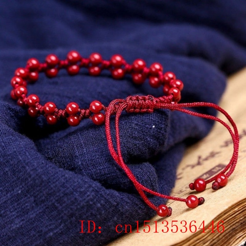 Customized Natural Red Cinnaba - Bead Bracelet Men 리뷰 및 가격