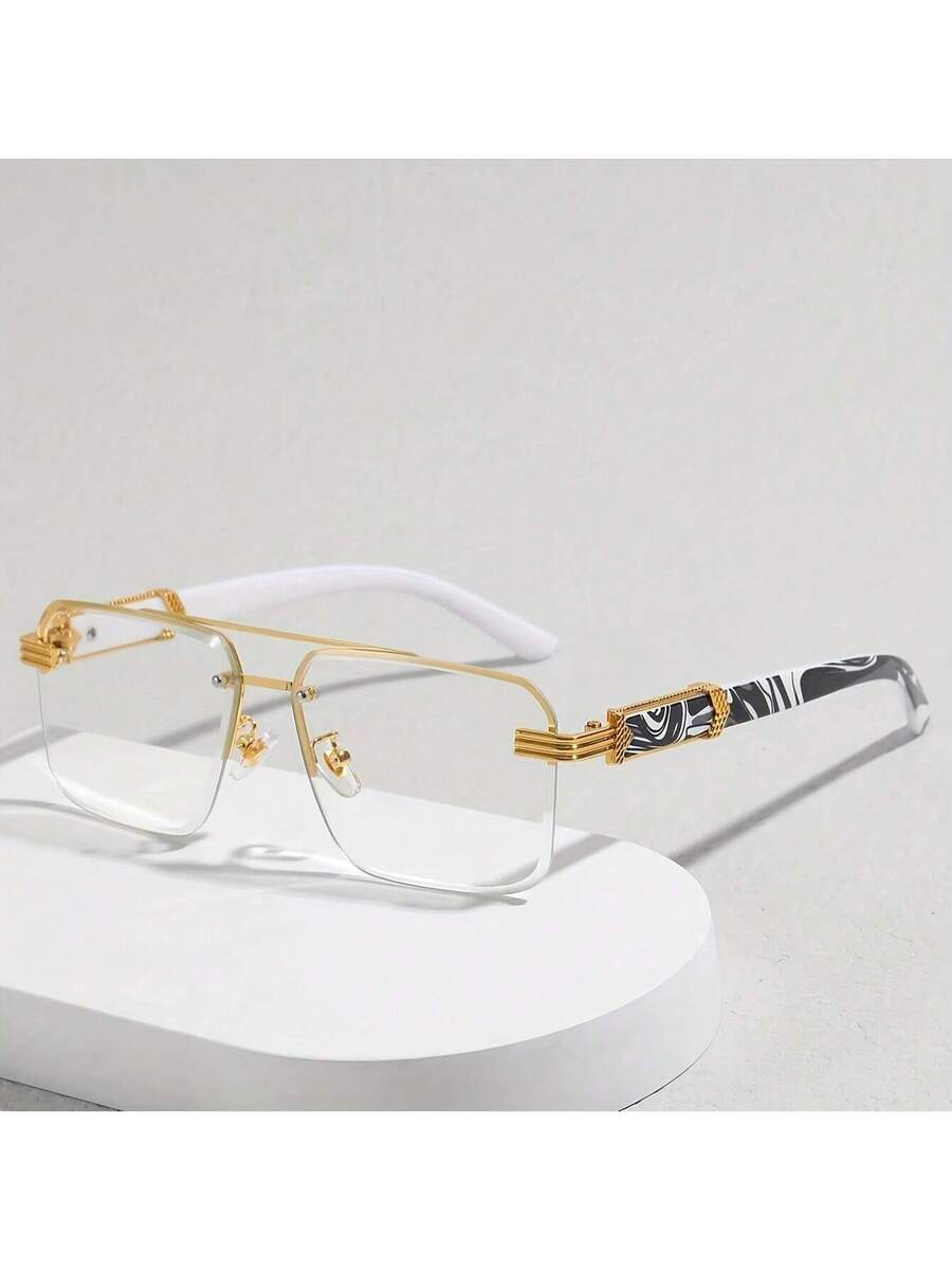 Mens Half-Frame Eyewear With T - Men Accessories To Wear 리뷰 및 가격