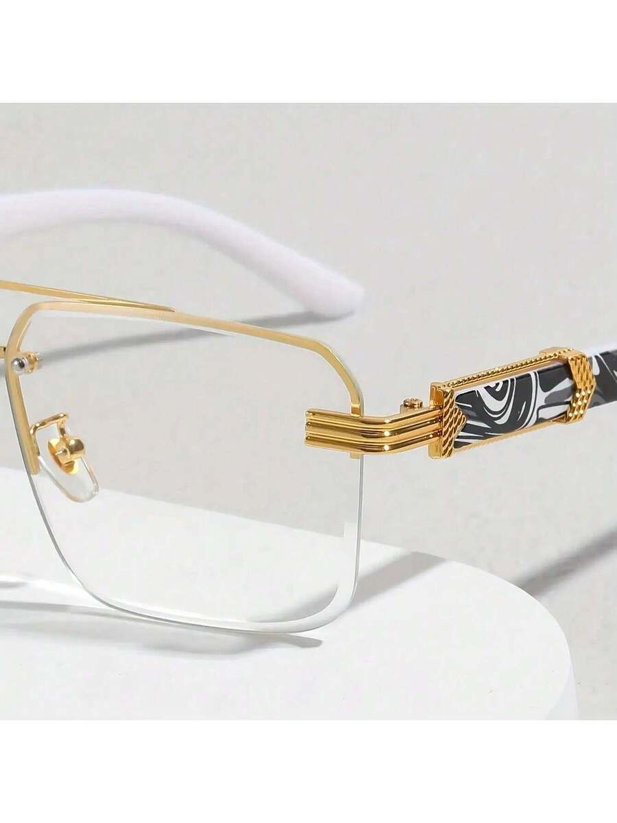 Mens Half-Frame Eyewear With T - Men Accessories To Wear 리뷰 및 가격
