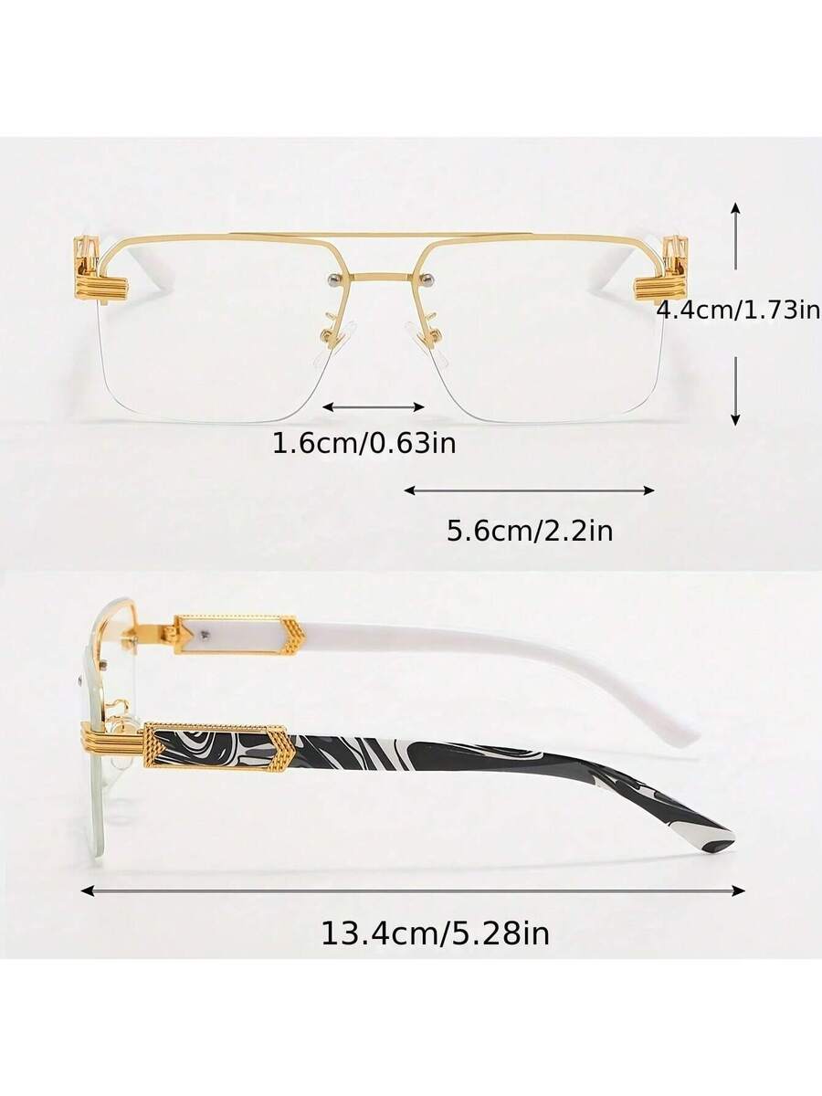 Mens Half-Frame Eyewear With T - Men Accessories To Wear 리뷰 및 가격