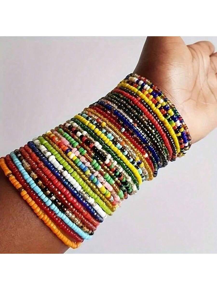 17pcs/Set Bohemian Vacation Co - Bead Bracelet Men 리뷰 및 가격