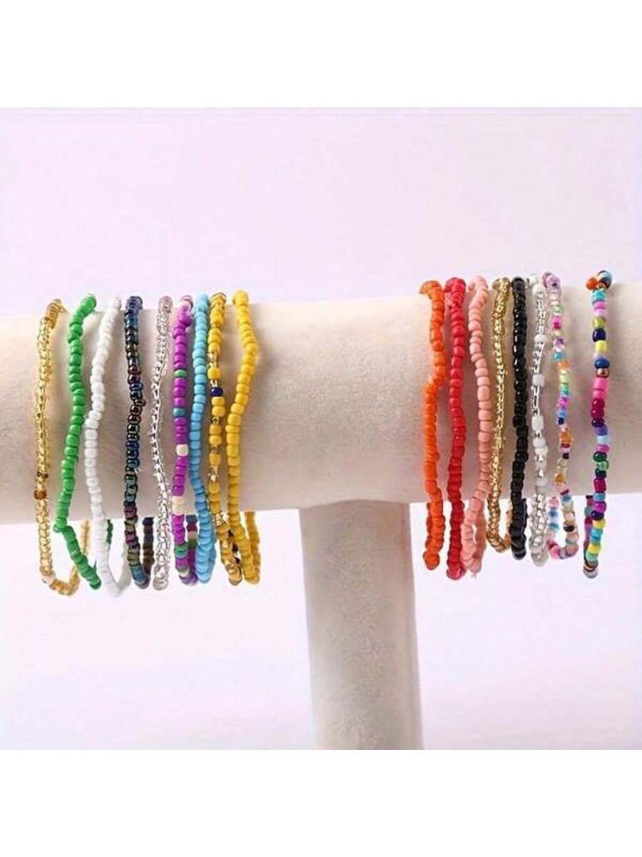17pcs/Set Bohemian Vacation Co - Bead Bracelet Men 리뷰 및 가격