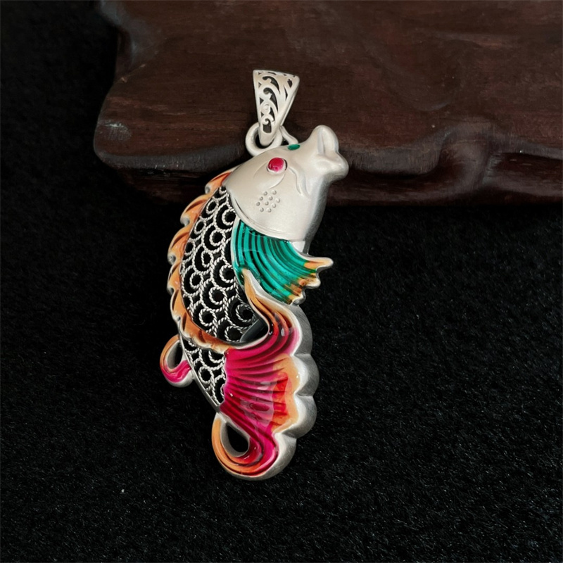 Vintage Relief Fish Pendant Fo - Men Accessories Ethnic 리뷰 및 가격