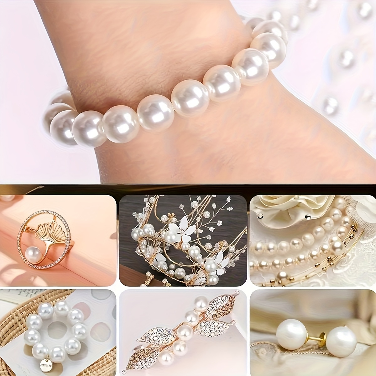 1388pcs 4/6/8/10mm  Black, whi - Bead Bracelet Men 리뷰 및 가격