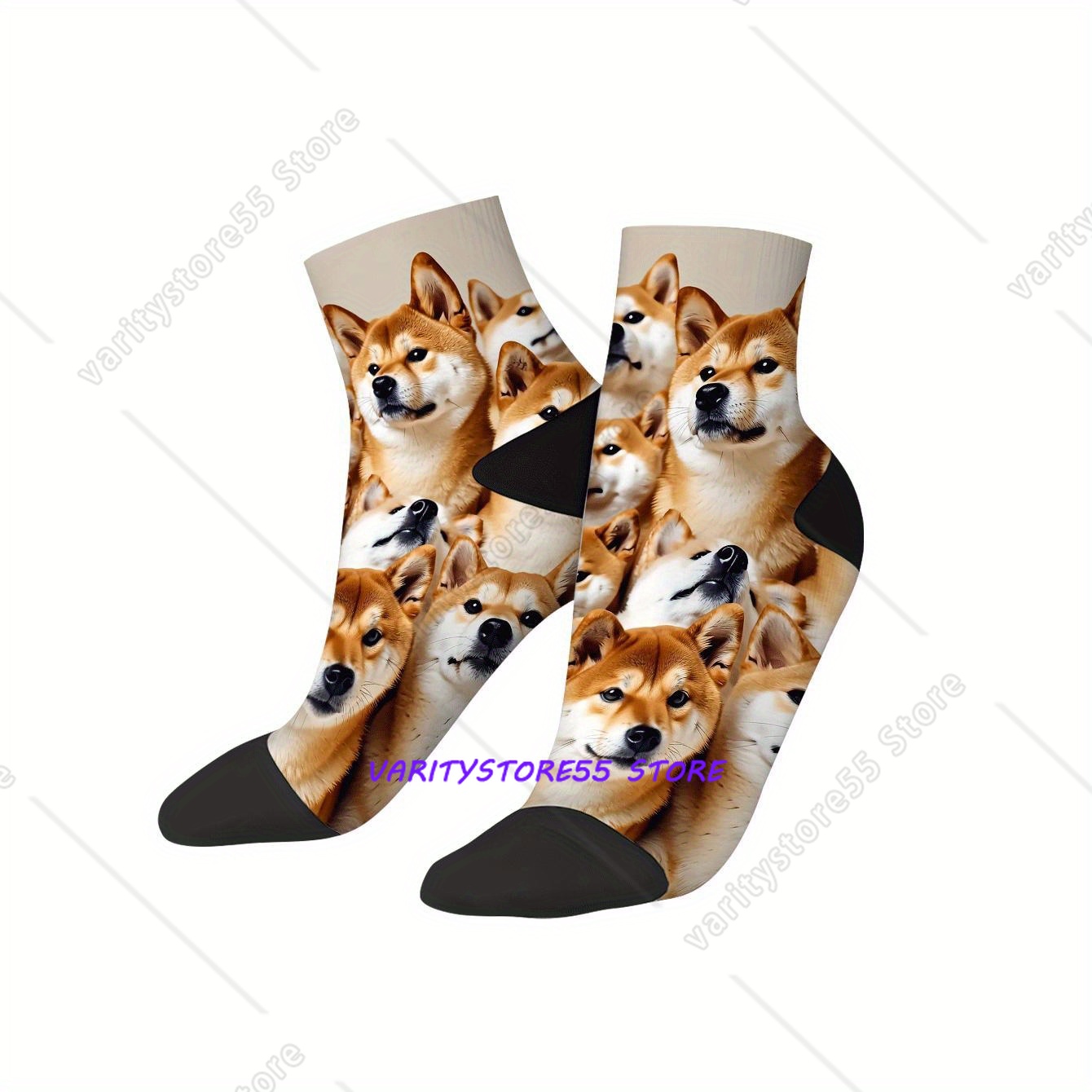 Cute Shiba Inu Print Ankle Soc - Men Accessories All 리뷰 및 가격