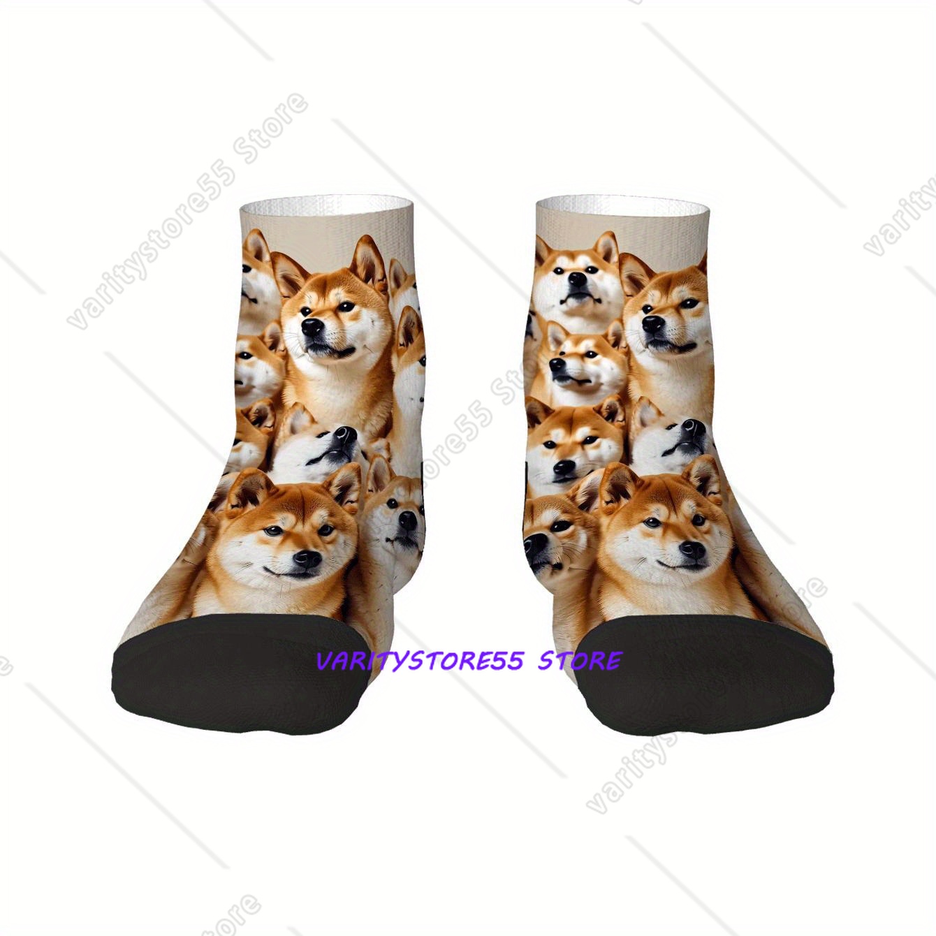 Cute Shiba Inu Print Ankle Soc - Men Accessories All 리뷰 및 가격