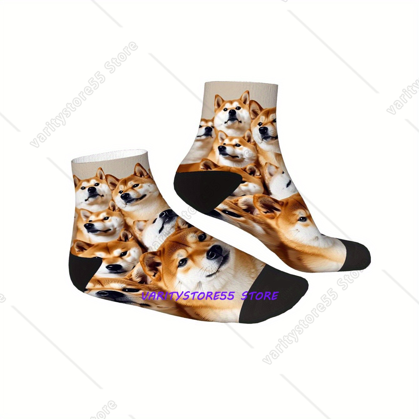 Cute Shiba Inu Print Ankle Soc - Men Accessories All 리뷰 및 가격