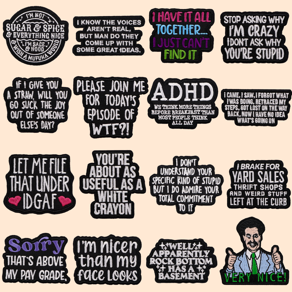 VERY NICE Patches On Clothes A - Men'S Accessories Quotes 리뷰 및 가격