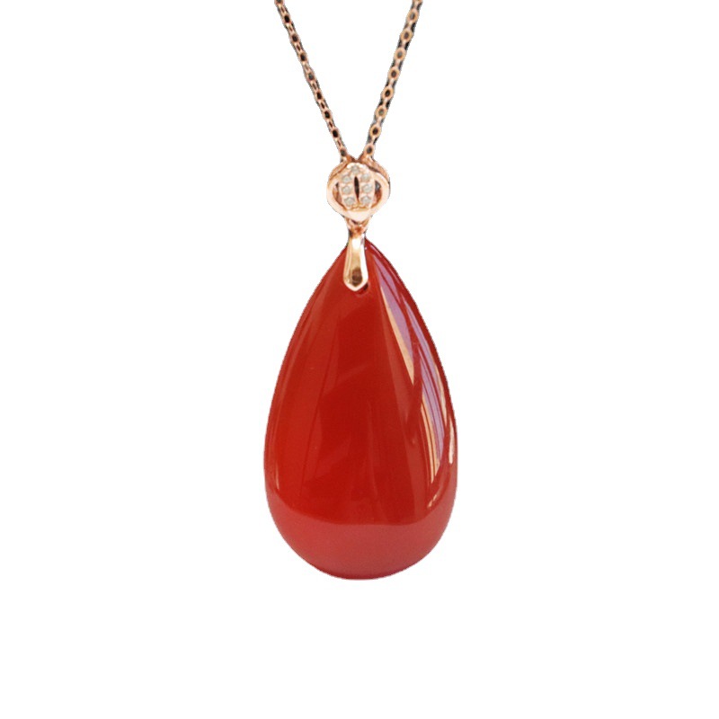 S925 Silver Inlaid Natural Red - Men'S Accessories Drop Shipping 리뷰 및 가격