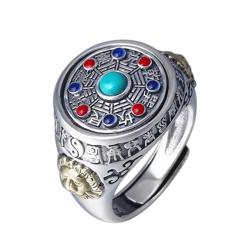 Ethnic Style Colored Enamel Ri - Men Accessories Ethnic 리뷰 및 가격