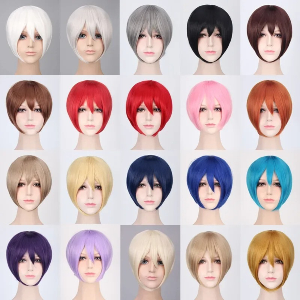 30cm Short Bob Cartoon Cosplay - Men Accessories H&M 리뷰 및 가격
