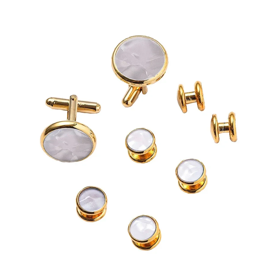 8PCS Elegant Copper Shell Cuff - Men Accessories Wedding 리뷰 및 가격