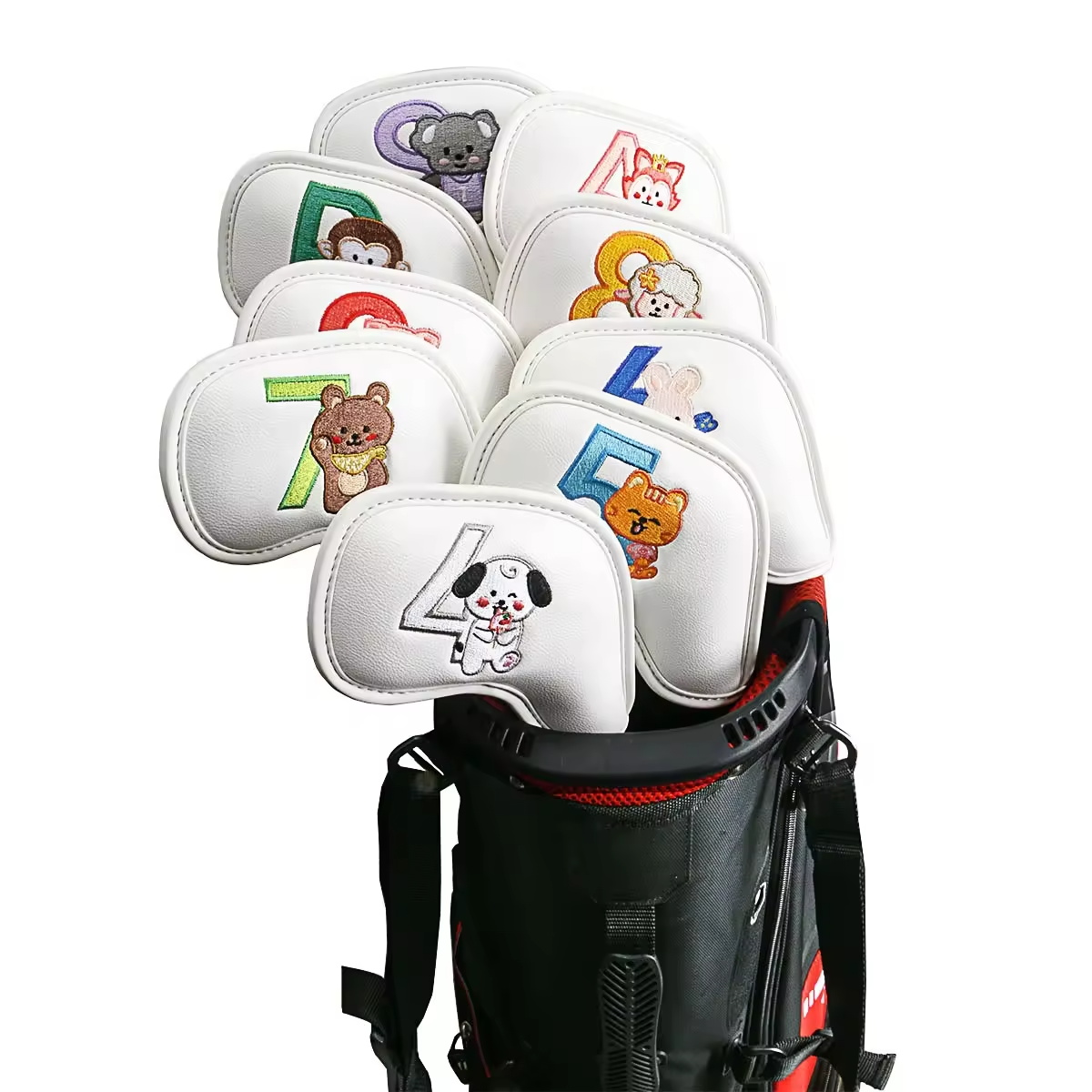9Pcs Cute Cartoon Animal Golf  - Men'S Accessories Leather 리뷰 및 가격