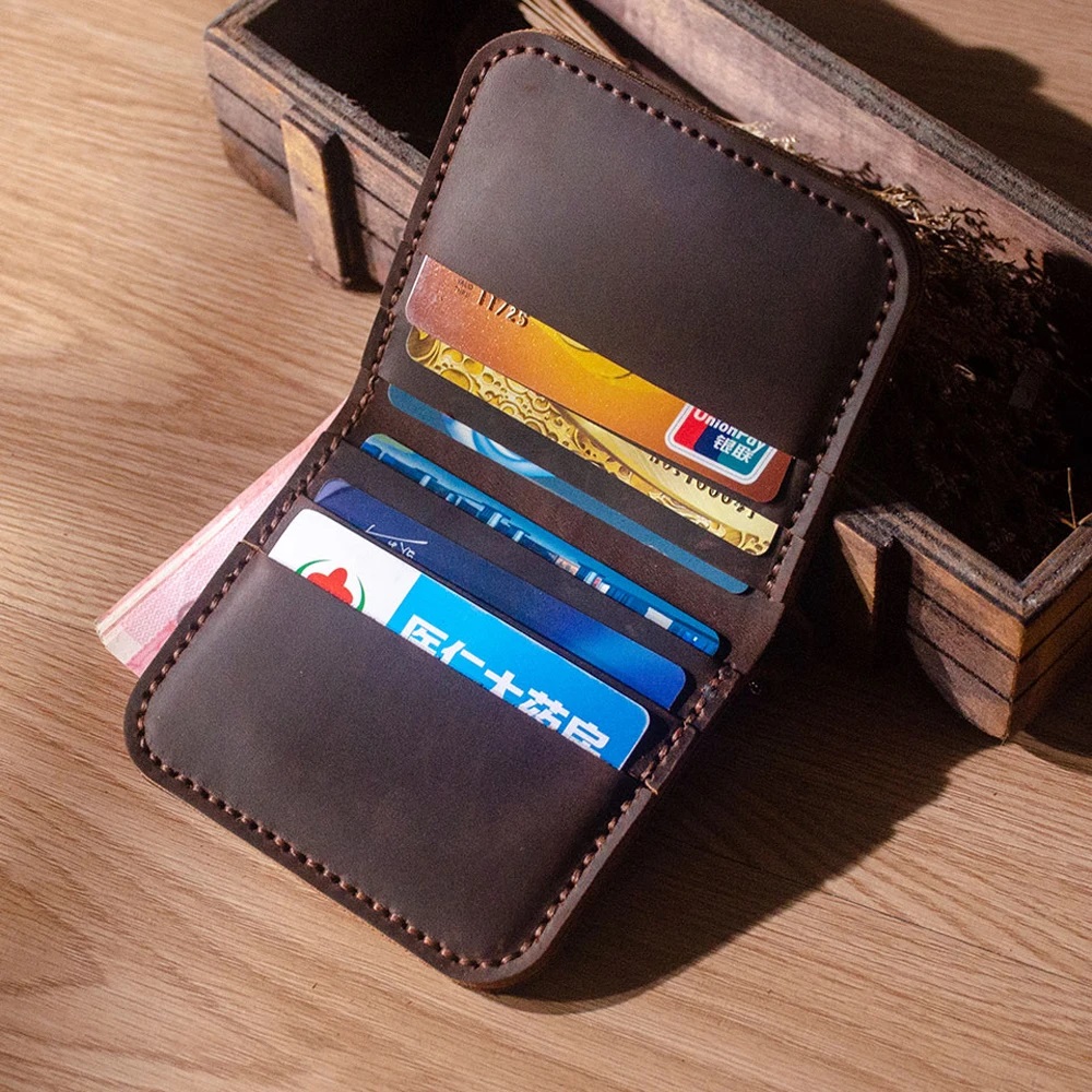 9.5x10cm folded wallet cardhol - Bifold Leather Wallet 리뷰 및 가격