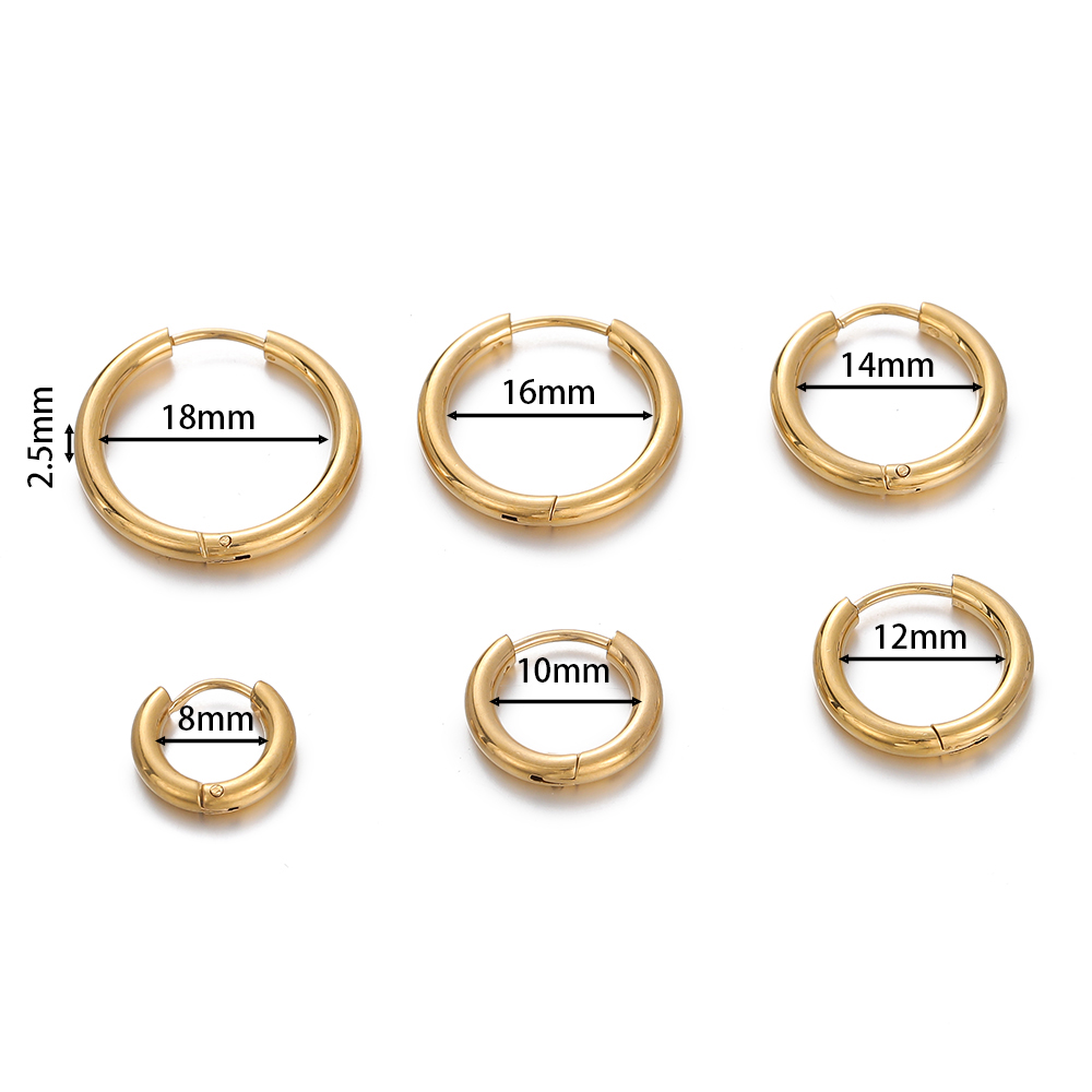 2 pcs 8/10/12/14/16/18mm Stain - Men Accessories Earrings 리뷰 및 가격